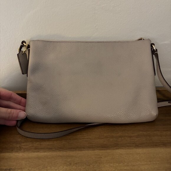 Coach Taupe Gray Leather Journal Crossbody - Picture 3 of 10